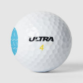 Monogramm Anfangsbuchstabe A, Aqua Blue Golfball (Logo)