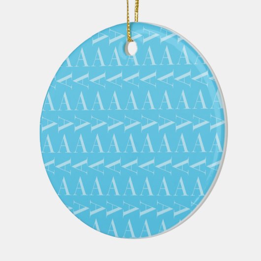Monogramm Anfangsbuchstabe A, Aqua Blue Keramik Ornament (Links)