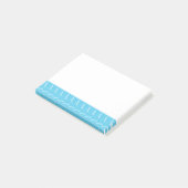 Monogramm Anfangsbuchstabe A, Aqua Blue Post-it Klebezettel (angewinkelt)
