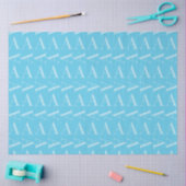 Monogramm Anfangsbuchstabe A, Aqua Blue Seidenpapier (Basteln)