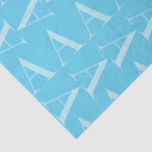 Monogramm Anfangsbuchstabe A, Aqua Blue Seidenpapier (Ausschnitt)