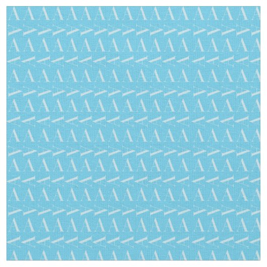 Monogramm Anfangsbuchstabe A, Aqua Blue Stoff (Nahaufnahme)