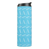Monogramm Anfangsbuchstabe A, Aqua Blue Thermosbecher (Nach links gedreht)