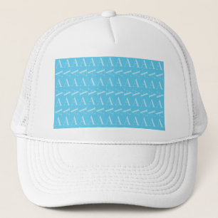 Monogramm Anfangsbuchstabe A, Aqua Blue Truckerkappe