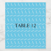 Monogramm Anfangsbuchstabe A, Aqua Blue Weinetikett (Einzelnes Label)