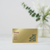 Monogramm Anfangsbuchstabe A Gänseblümchen Florale Visitenkarte (Stehend Vorderseite)