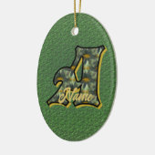 Monogramm Anfangsbuchstabe A Gänseblümchen Kunst P Keramik Ornament (Links)