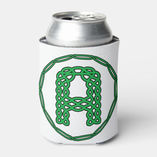 Monogramm Anfangsbuchstabe A im keltischen Stil Dosenkühler (Kanne Vorderseite)