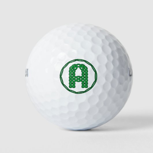 Monogramm Anfangsbuchstabe A im keltischen Stil Golfball (Vorderseite)