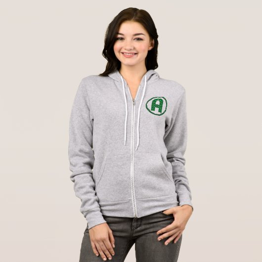 Monogramm Anfangsbuchstabe A im keltischen Stil Hoodie (Vorne ganz)