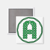 Monogramm Anfangsbuchstabe A im keltischen Stil Magnet (Vorderseite/Rückseite)
