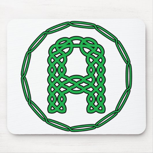 Monogramm Anfangsbuchstabe A im keltischen Stil Mousepad (Vorne)