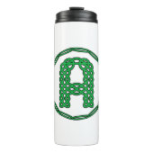 Monogramm Anfangsbuchstabe A im keltischen Stil Thermosbecher (Vorderseite)