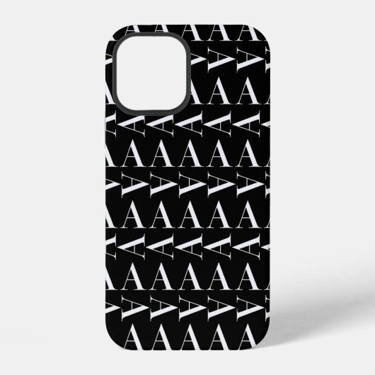 Monogramm Anfangsbuchstabe A iPhone Hülle (Rückseite)