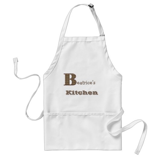 Monogramm Anfangsbuchstabe B Floral Personalisiert Schürze (Vorne)
