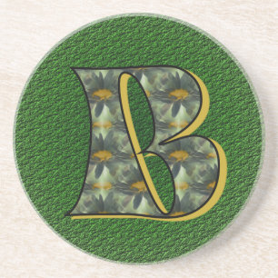 Monogramm Anfangsbuchstabe B Gänseblümchen Blumen  Untersetzer