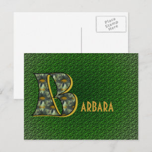 Monogramm Anfangsbuchstabe B Gänseblümchen Kunst P Postkarte