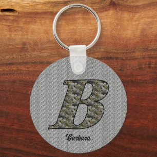 Monogramm Anfangsbuchstabe B Hortensien Blumen Per Schlüsselanhänger