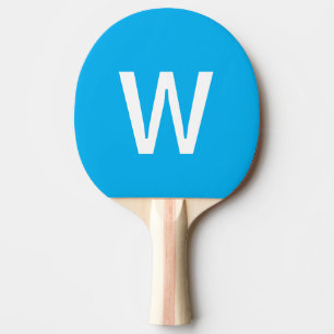 Monogramm Anfangsbuchstabe blau-weißer Ping-Pong-B Tischtennis Schläger
