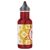 Monogramm Anfangsbuchstabe Boho Mandala Edelstahlflasche (Links)