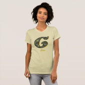 Monogramm Anfangsbuchstabe C Gänseblümchen-Blumenk T-Shirt (Vorne ganz)