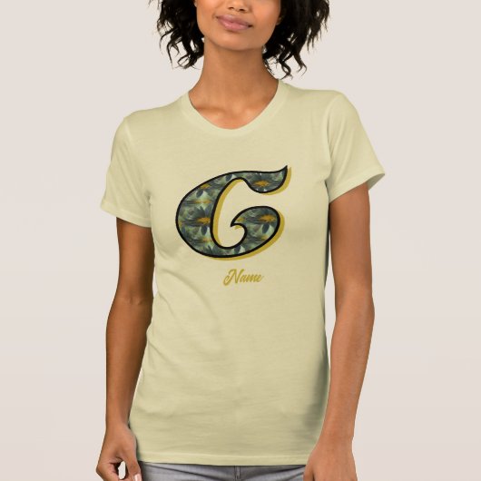 Monogramm Anfangsbuchstabe C Gänseblümchen-Blumenk T-Shirt (Vorderseite)