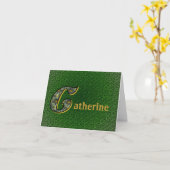Monogramm Anfangsbuchstabe C Gänseblümchen Kunst P Karte (Gelbe Blume)