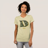Monogramm Anfangsbuchstabe D Gänseblümchen Kunst P T-Shirt (Vorne ganz)