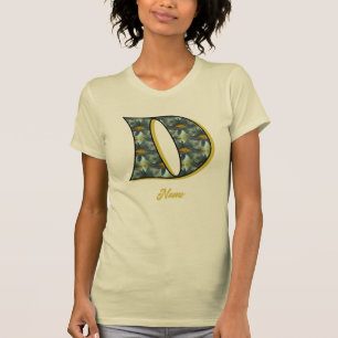 Monogramm Anfangsbuchstabe D Gänseblümchen Kunst P T-Shirt
