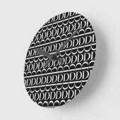 Monogramm-Anfangsbuchstabe D, wählen Runde Wanduhr (Winkel)