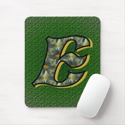 Monogramm Anfangsbuchstabe E Gänseblümchen Blumen Mousepad (Mit Mouse)