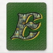 Monogramm Anfangsbuchstabe E Gänseblümchen Blumen Mousepad (Vorne)