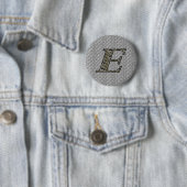 Monogramm Anfangsbuchstabe E Hortensienblüten Button (Beispiel)