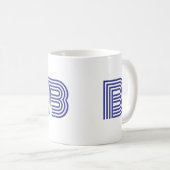 Monogramm Anfangsbuchstabe Einfach Minimal Modern Kaffeetasse (VorderseiteRechts)