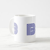 Monogramm Anfangsbuchstabe Einfach Minimal Modern Kaffeetasse (Vorderseite Links)