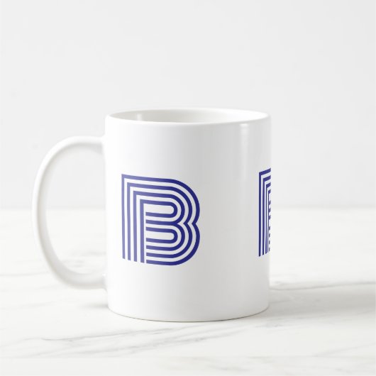 Monogramm Anfangsbuchstabe Einfach Minimal Modern Kaffeetasse (Links)