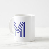 Monogramm Anfangsbuchstabe Einfach Minimal Modern Kaffeetasse (Vorderseite Links)