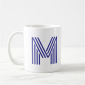 Monogramm Anfangsbuchstabe Einfach Minimal Modern Kaffeetasse (Links)