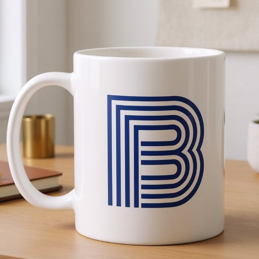 Monogramm Anfangsbuchstabe Einfach Minimal Modern Kaffeetasse