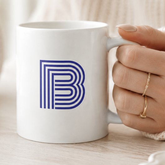 Monogramm Anfangsbuchstabe Einfach Minimal Modern Kaffeetasse