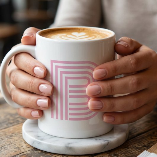 Monogramm Anfangsbuchstabe Einfach Minimal Modern Kaffeetasse