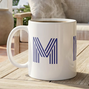 Monogramm Anfangsbuchstabe Einfach Minimal Modern Kaffeetasse