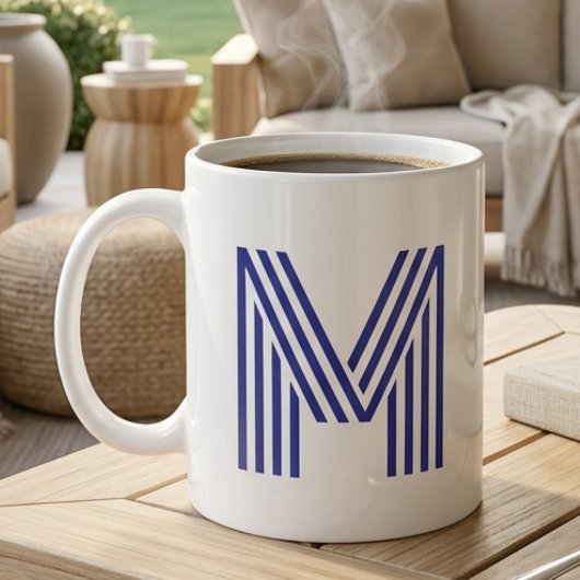 Monogramm Anfangsbuchstabe Einfach Minimal Modern Kaffeetasse