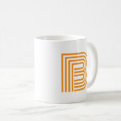 Monogramm Anfangsbuchstabe Einfach Minimal Modern Kaffeetasse (VorderseiteRechts)