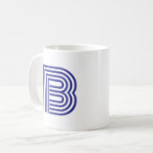 Monogramm Anfangsbuchstabe Einfach Minimal Modern Kaffeetasse (Vorderseite Links)