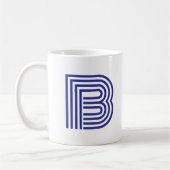 Monogramm Anfangsbuchstabe Einfach Minimal Modern Kaffeetasse (Links)