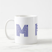 Monogramm Anfangsbuchstabe Einfach Minimal Modern  Kaffeetasse (Links)