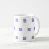 Monogramm Anfangsbuchstabe Einfaches Muster Modern Kaffeetasse (VorderseiteRechts)