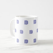 Monogramm Anfangsbuchstabe Einfaches Muster Modern Kaffeetasse (Vorderseite Links)