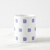 Monogramm Anfangsbuchstabe Einfaches Muster Modern Kaffeetasse (Mittel)